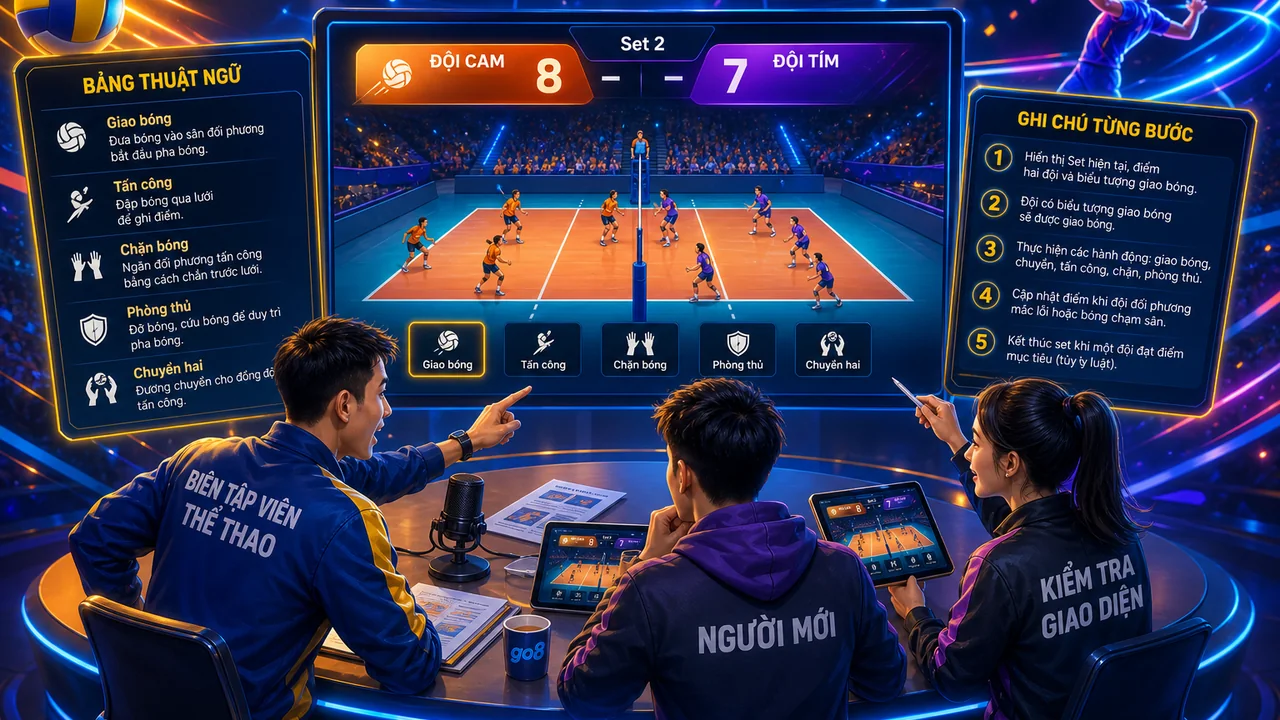 Cách đọc set và điểm số cho người mới: go8 game bóng chuyền qua bàn tròn thể thao
