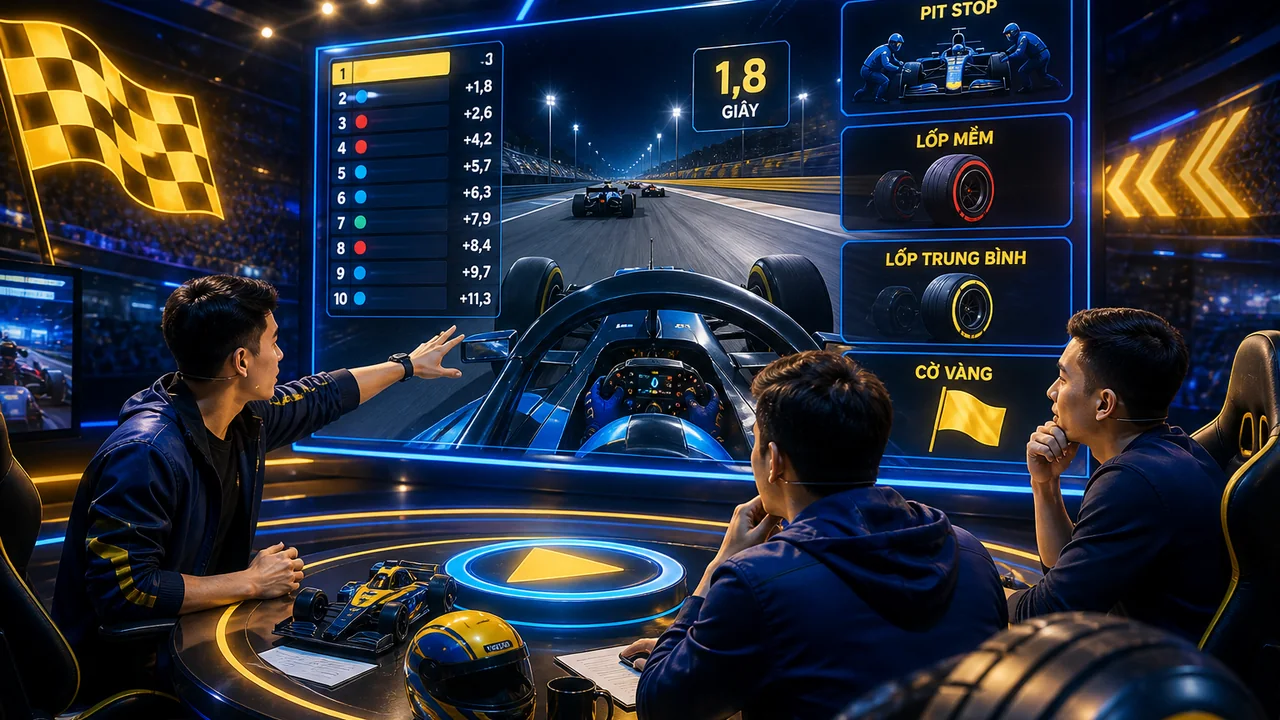 Đọc pit stop, lốp và cờ hiệu dễ hơn: review game đua xe go8 cho người xem truyền hình